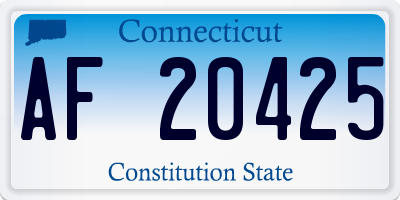CT license plate AF20425