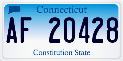 CT license plate AF20428