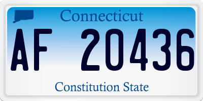 CT license plate AF20436