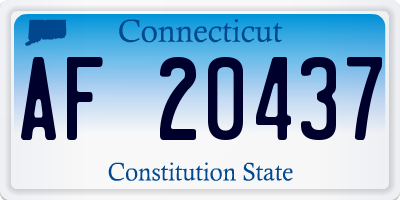 CT license plate AF20437