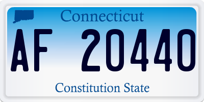 CT license plate AF20440