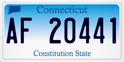 CT license plate AF20441