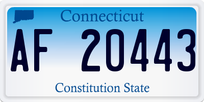 CT license plate AF20443