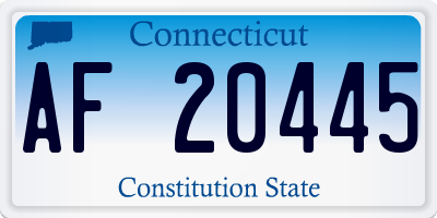 CT license plate AF20445