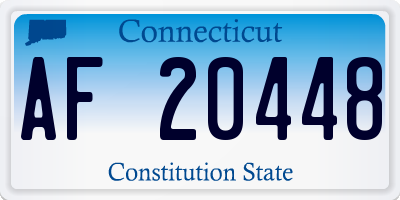 CT license plate AF20448