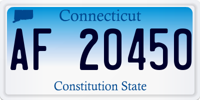 CT license plate AF20450
