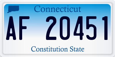 CT license plate AF20451