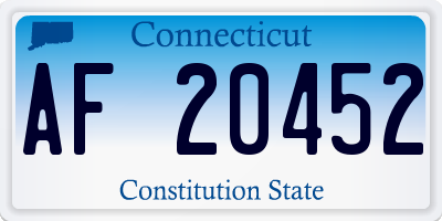 CT license plate AF20452