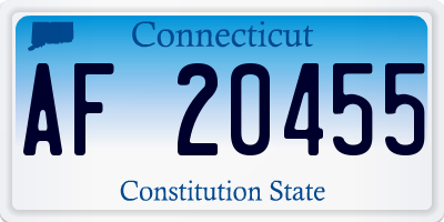 CT license plate AF20455