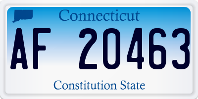 CT license plate AF20463