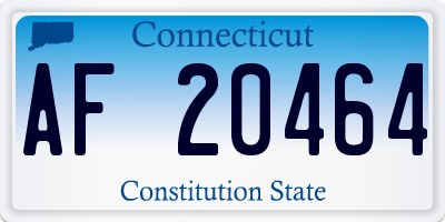 CT license plate AF20464