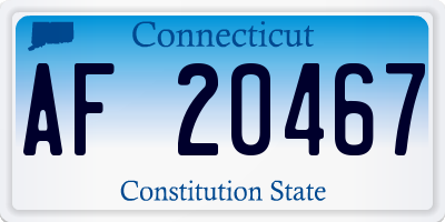 CT license plate AF20467