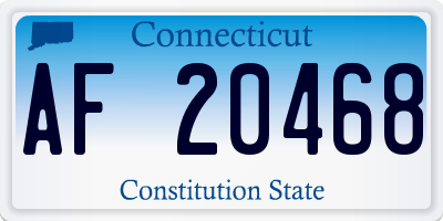 CT license plate AF20468
