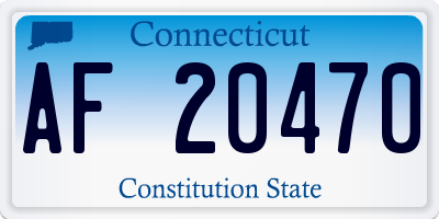 CT license plate AF20470