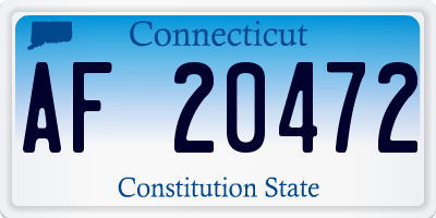 CT license plate AF20472