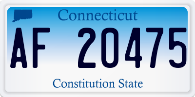 CT license plate AF20475
