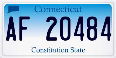 CT license plate AF20484