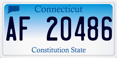 CT license plate AF20486