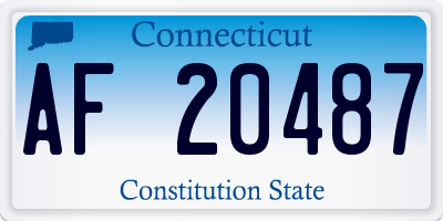 CT license plate AF20487