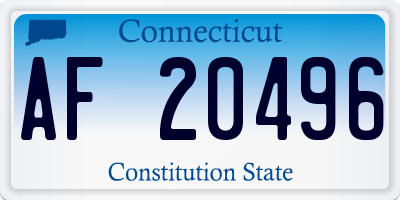 CT license plate AF20496