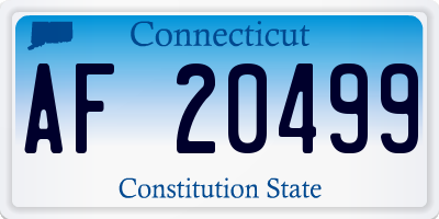 CT license plate AF20499