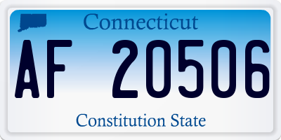 CT license plate AF20506