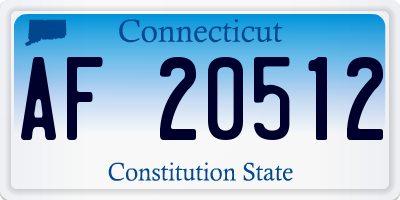 CT license plate AF20512