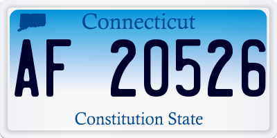 CT license plate AF20526
