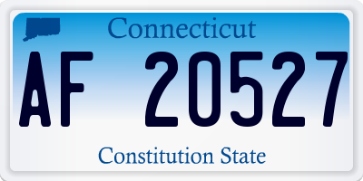 CT license plate AF20527