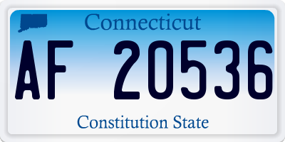 CT license plate AF20536