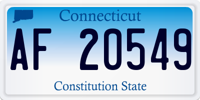 CT license plate AF20549