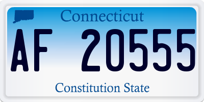 CT license plate AF20555