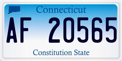 CT license plate AF20565