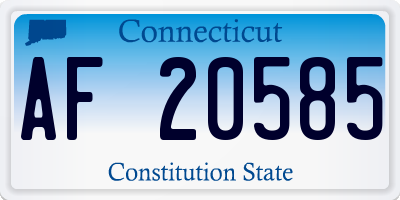 CT license plate AF20585