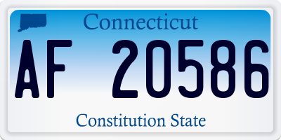 CT license plate AF20586