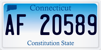 CT license plate AF20589