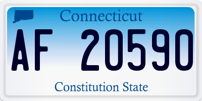 CT license plate AF20590