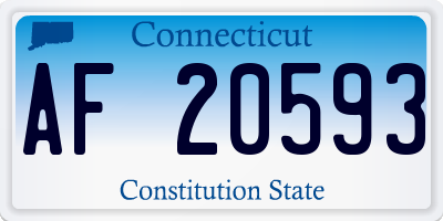 CT license plate AF20593