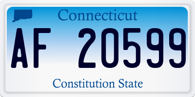 CT license plate AF20599