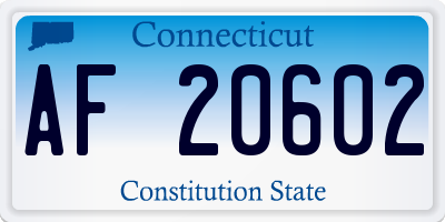CT license plate AF20602
