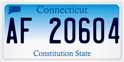 CT license plate AF20604