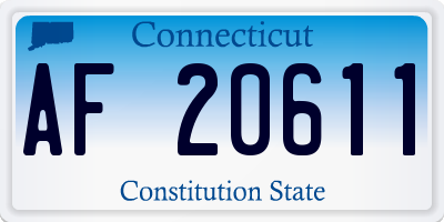 CT license plate AF20611
