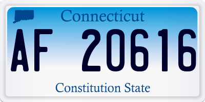 CT license plate AF20616