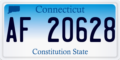 CT license plate AF20628