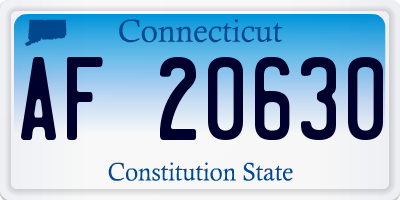 CT license plate AF20630
