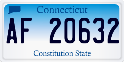CT license plate AF20632
