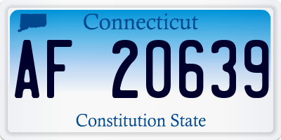 CT license plate AF20639