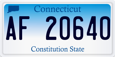 CT license plate AF20640