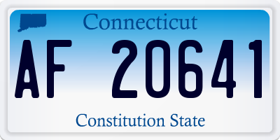 CT license plate AF20641