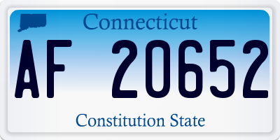 CT license plate AF20652